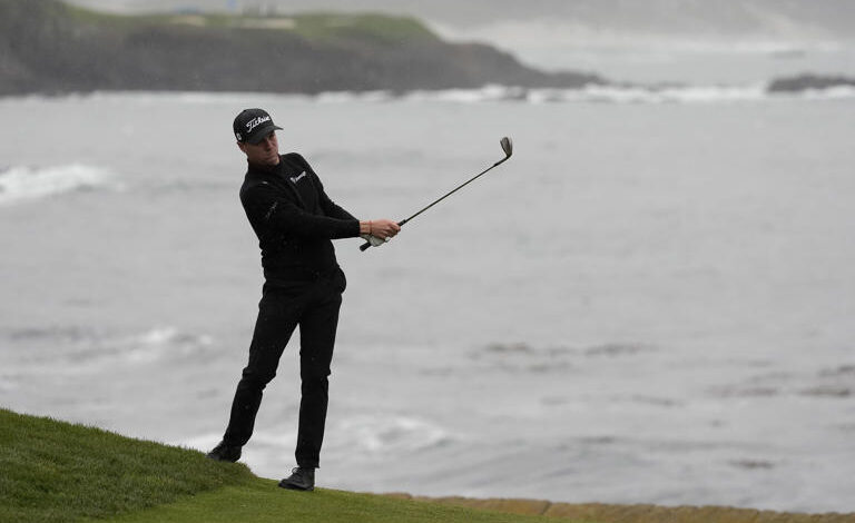 Final Round at Pebble Beach Delayed Due to Waterlogged Course and Strong Winds, Clark Holds One-Shot Lead